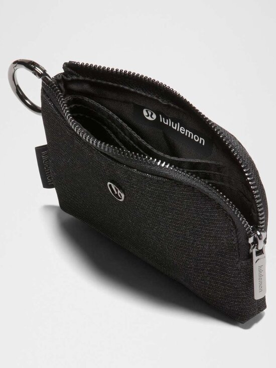 BNWT Lululemon Clippable Card Pouch *Glitter Black / Gunmetal - Picture 3 of 5